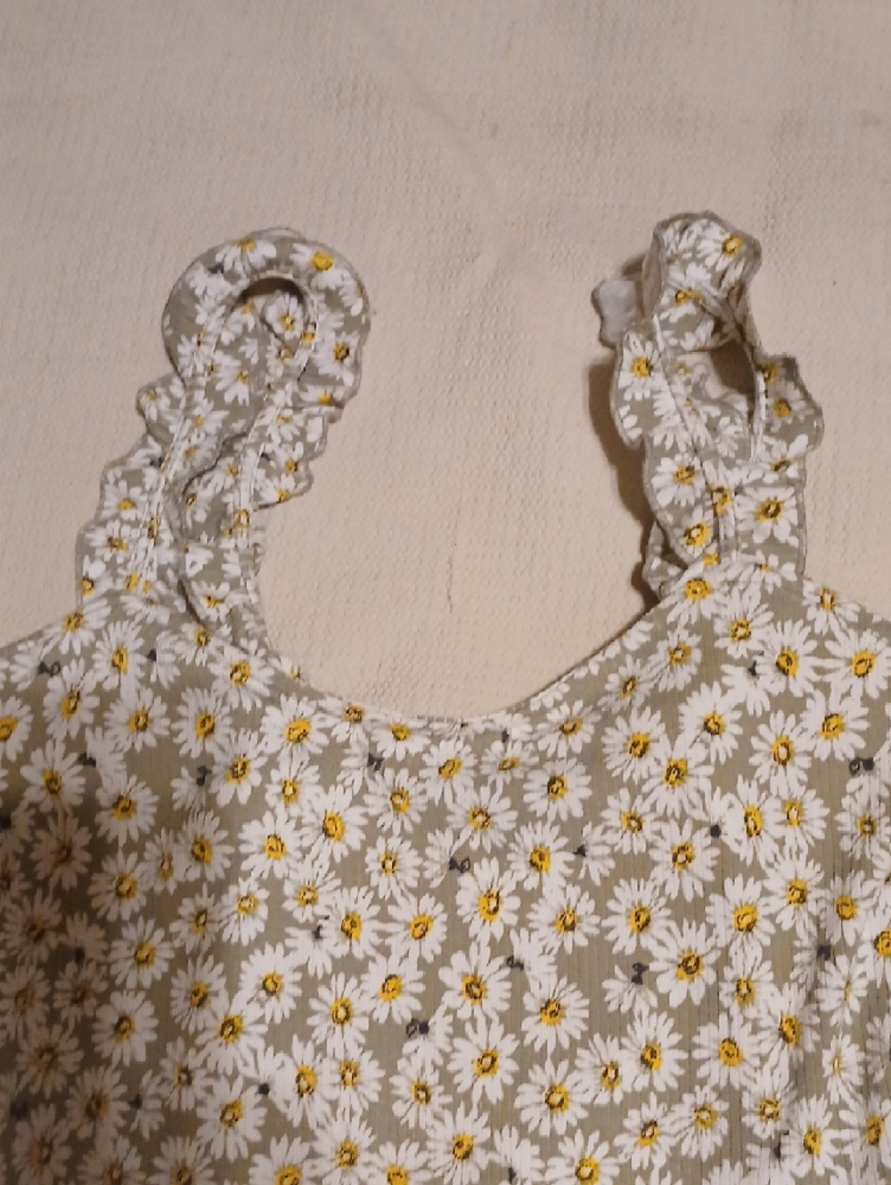 Daisy-Print Ruffle Strap  Bodysuit - Picture 5 of 9